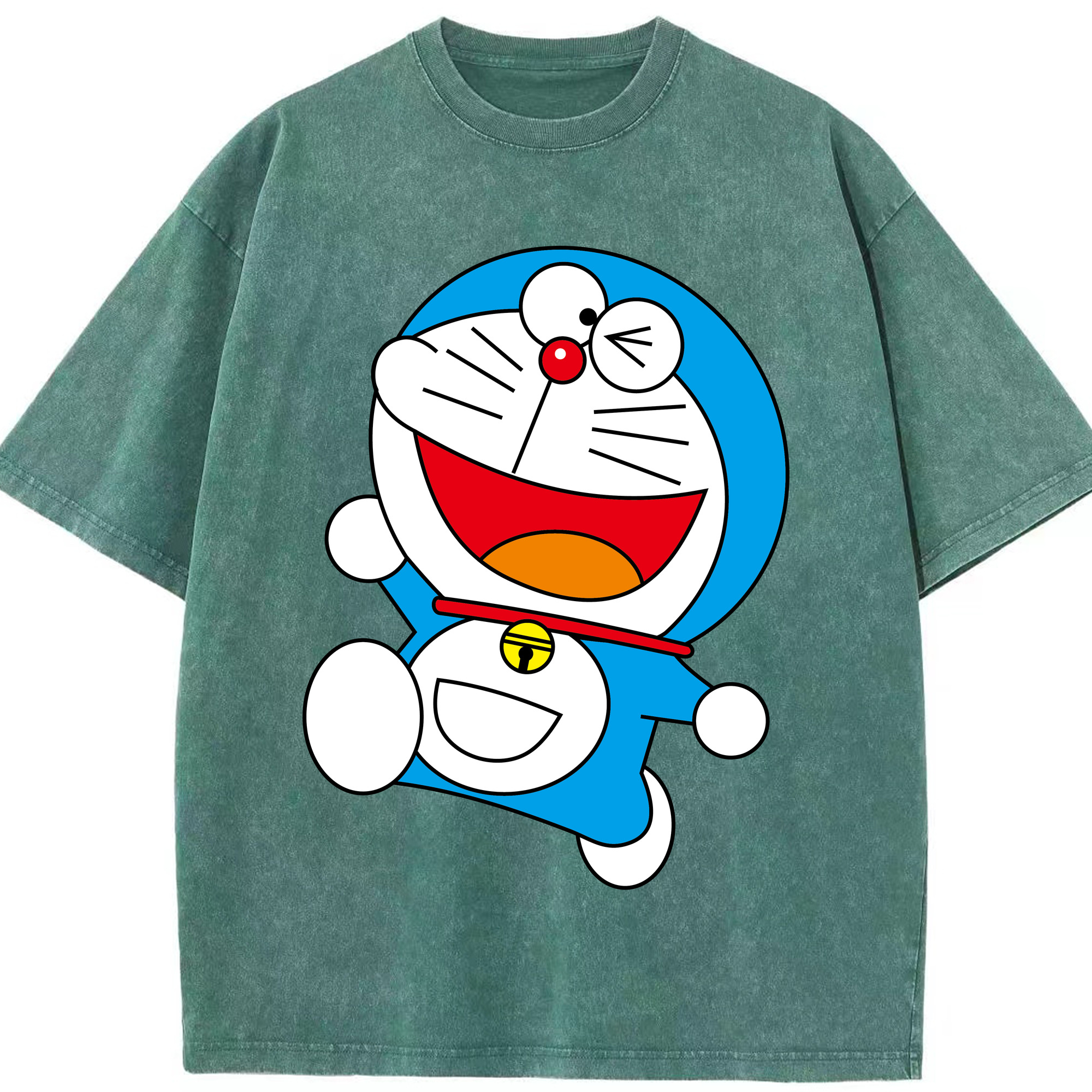 （画像用） ドラえもん Doraemon 綿100% ヴィンテージ風 半袖Tシャツ（フロントプリント）
